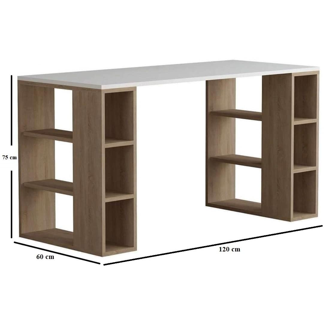 Modern desk 120x60cm - White x Beige RA-SI10