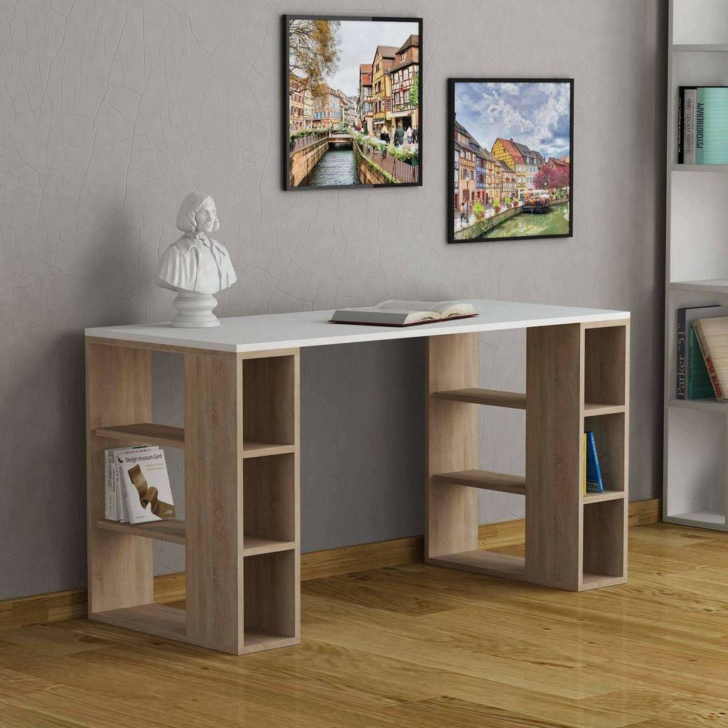 Modern desk 120x60cm - White x Beige RA-SI10