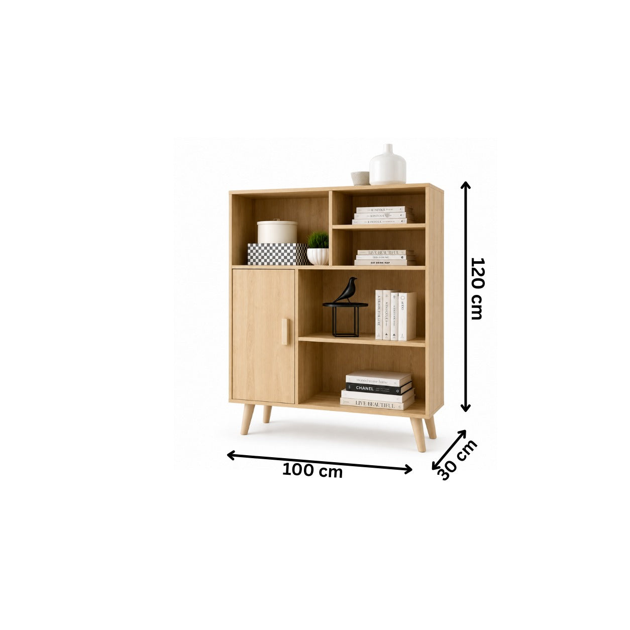 Modern display unit 100x120 cm - wooden RA-SI61