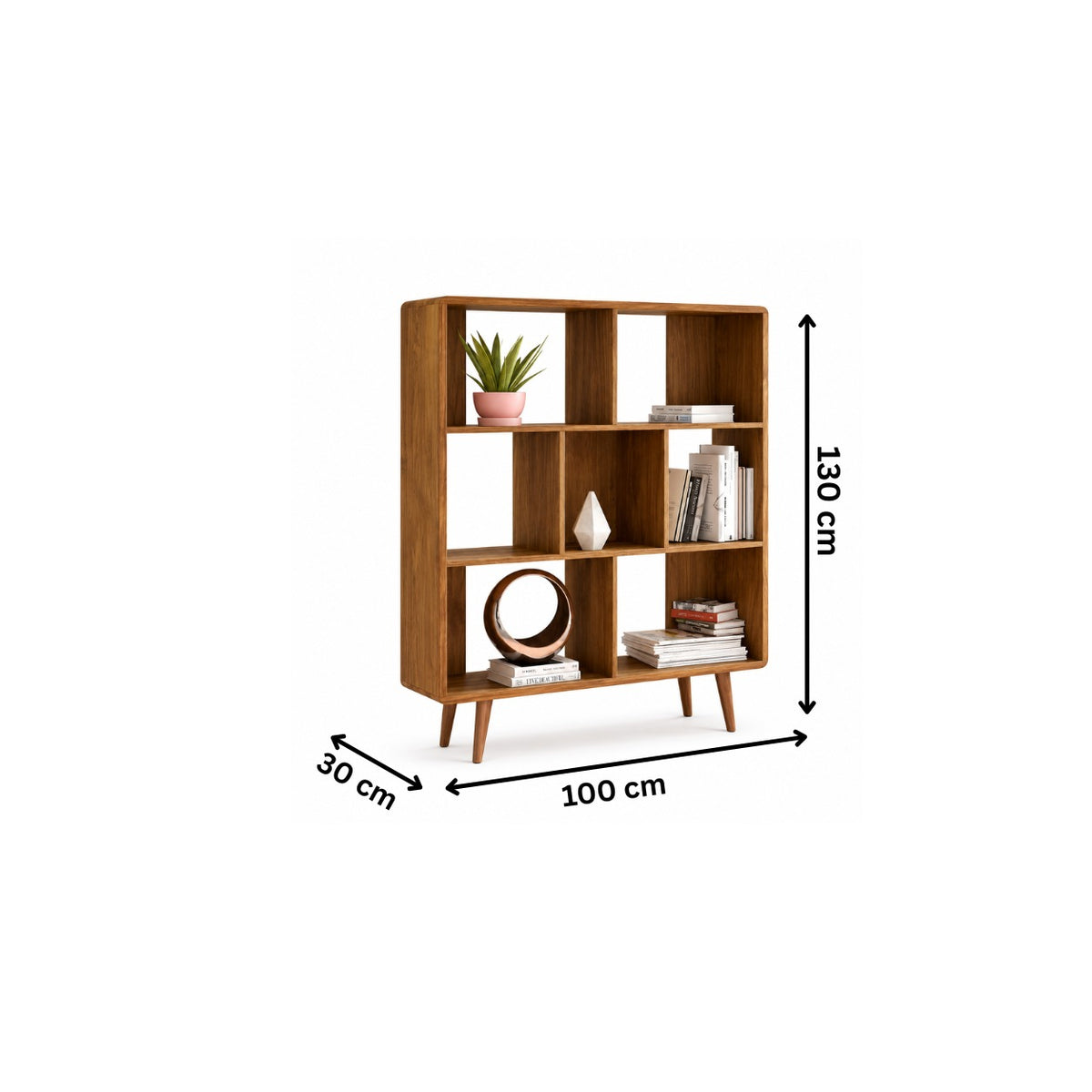 Modern display unit 100x130 cm - wooden RA-SI62