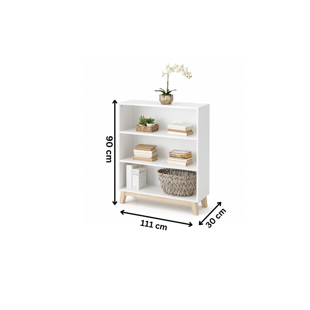Modern display unit 90x111cm - White RA-SI63