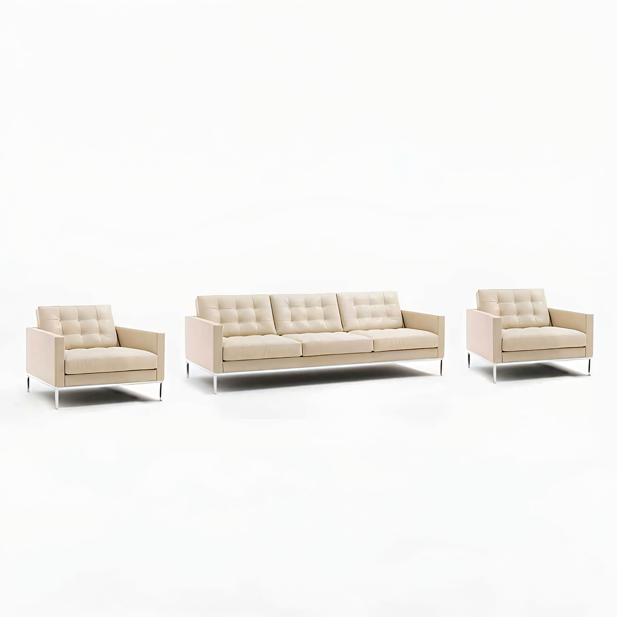 Leather office set - beige RA-SOFA.08