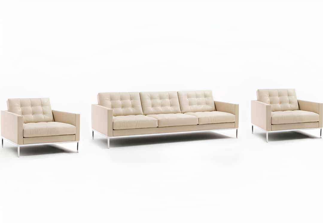 Leather office set - beige RA-SOFA.08