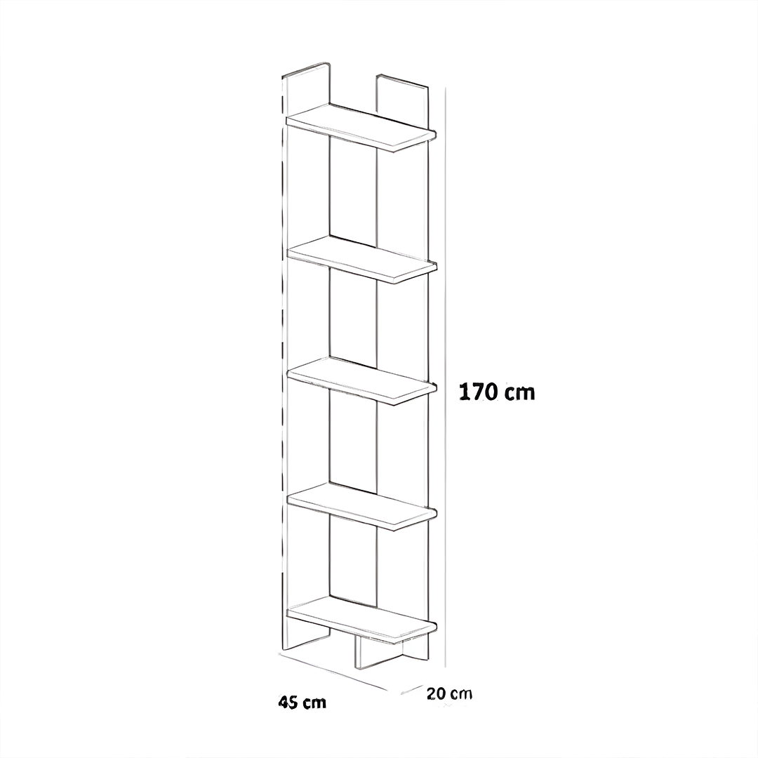 وحدة أرفف مودرن 45×170سم –أبيض RA-Si88