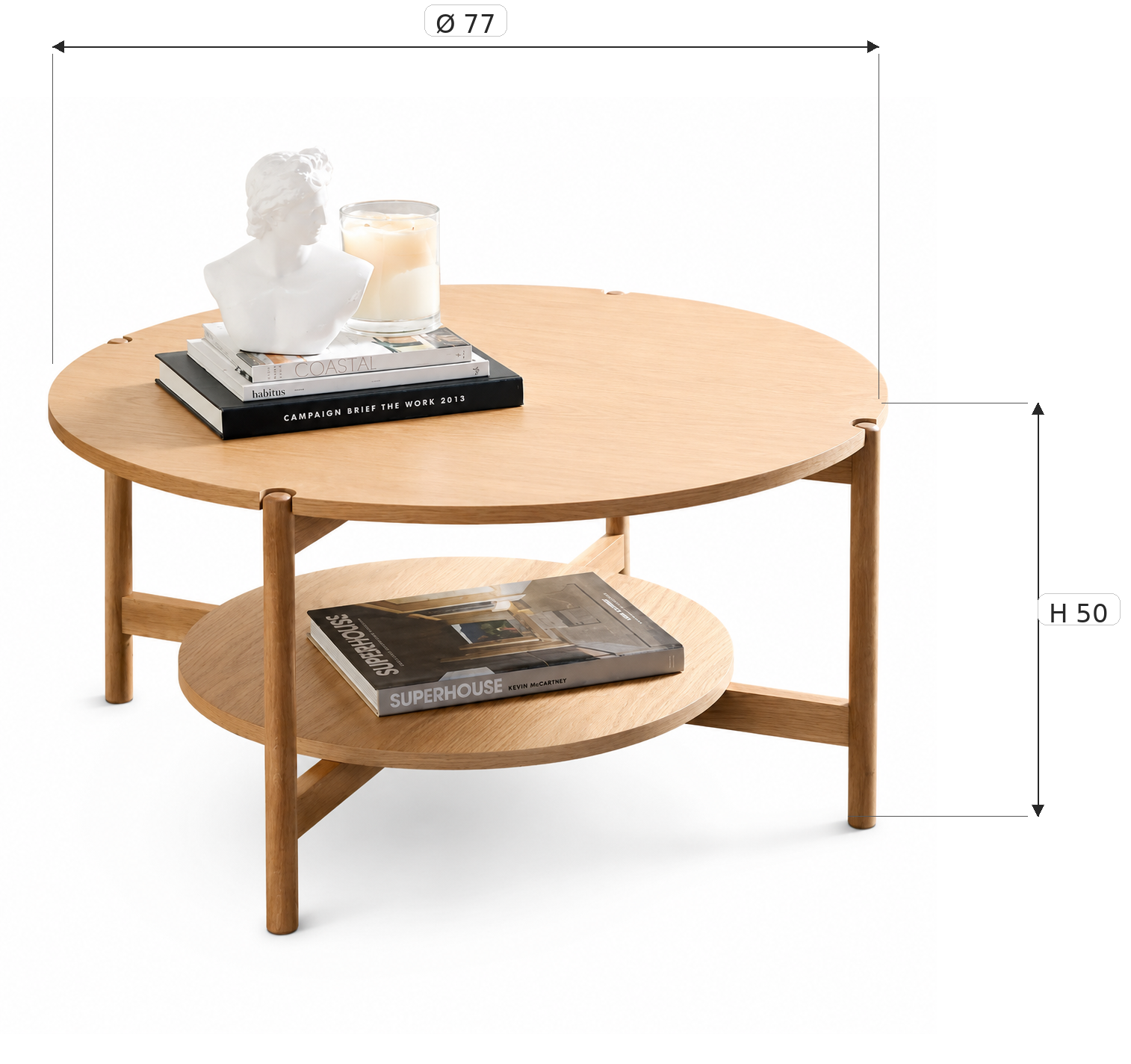 Coffee table 77×50cm - Wood RA-T110
