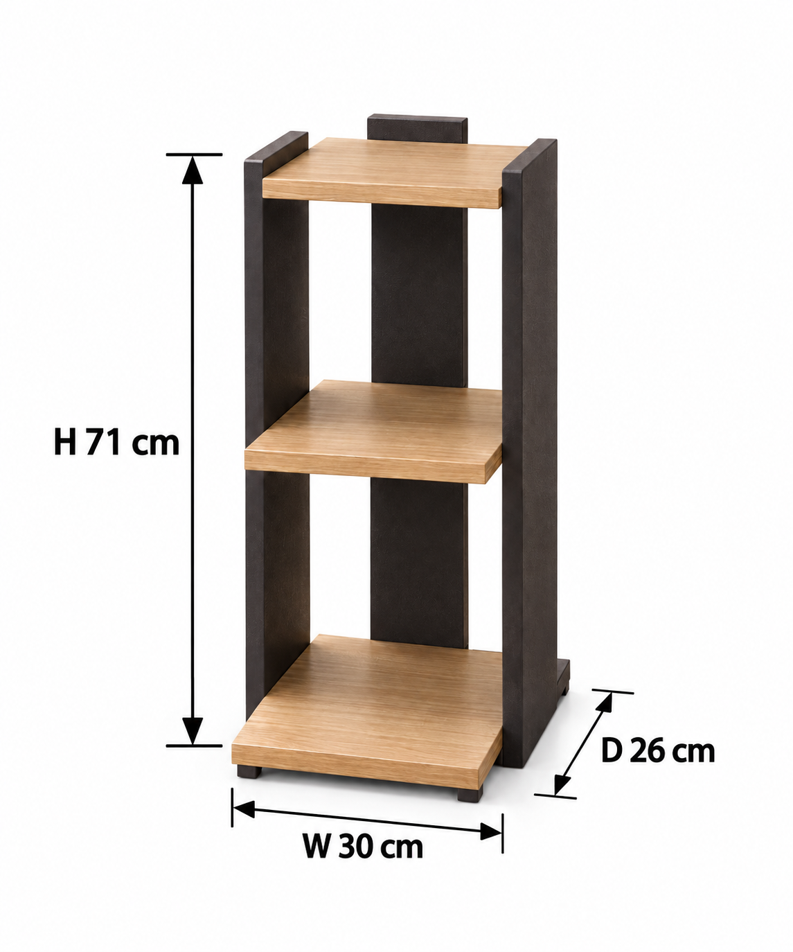 ترابيزة جانبية 30×26سم– رمادي×خشبي RA-T132