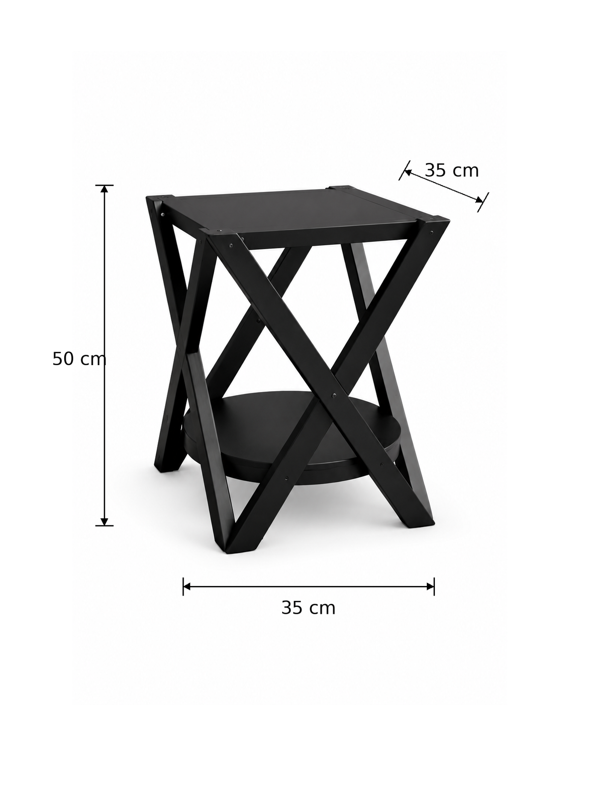 ترابيزة جانبية 35×35سم-أسود RA-T156