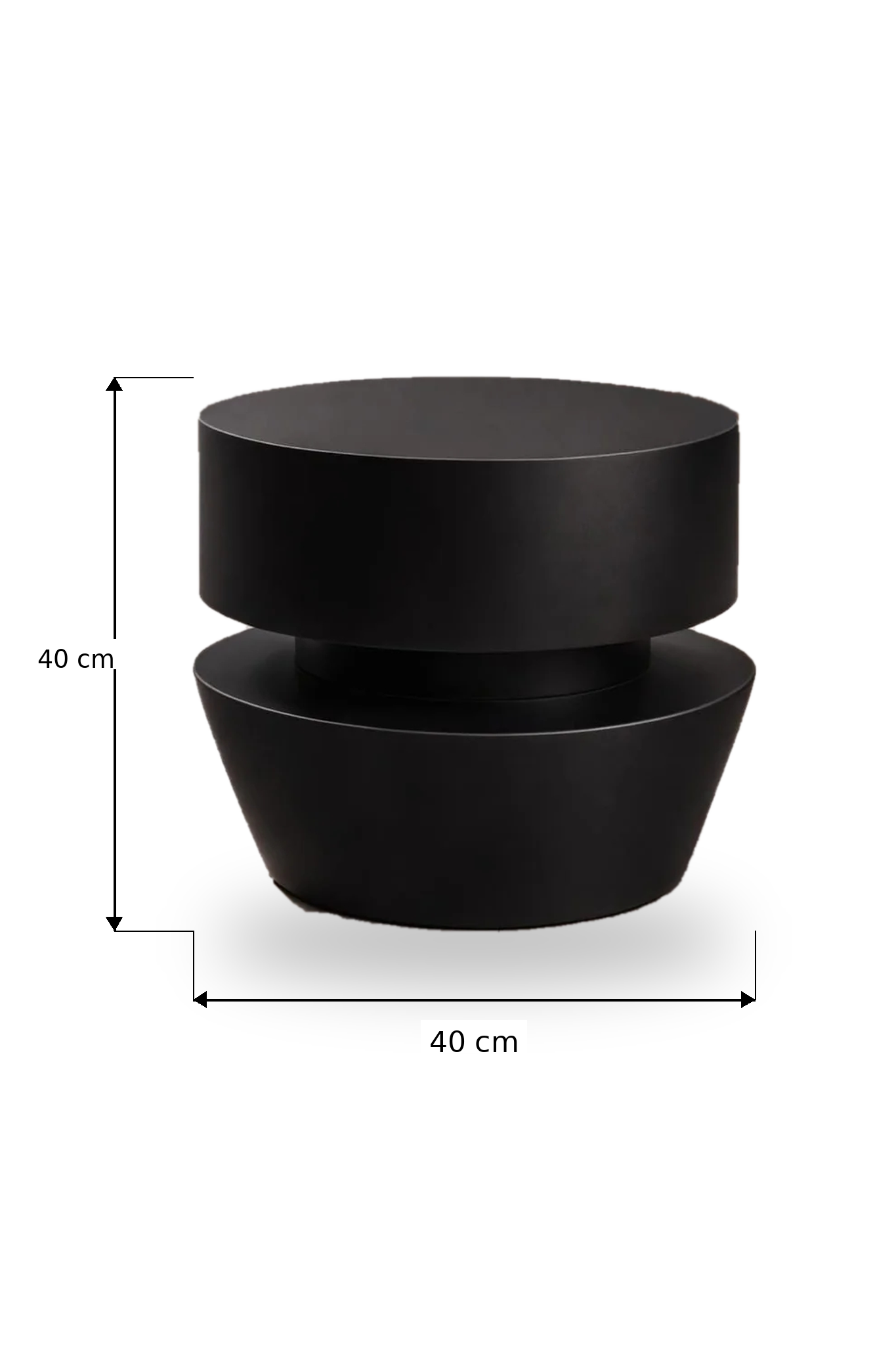 Side table 40x40cm - Black RA-T158