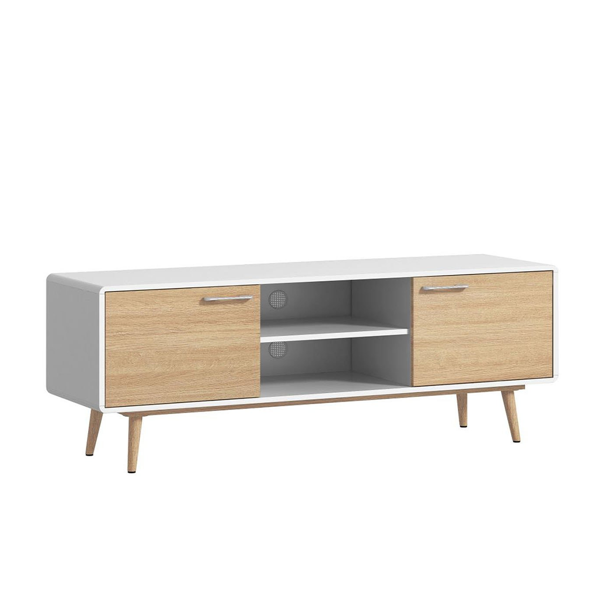 TV Table 180×35 cm – White × Wood RA-U104