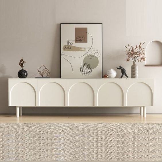ترابيزة تلفزيون 180×30سم-أبيض RA-U73