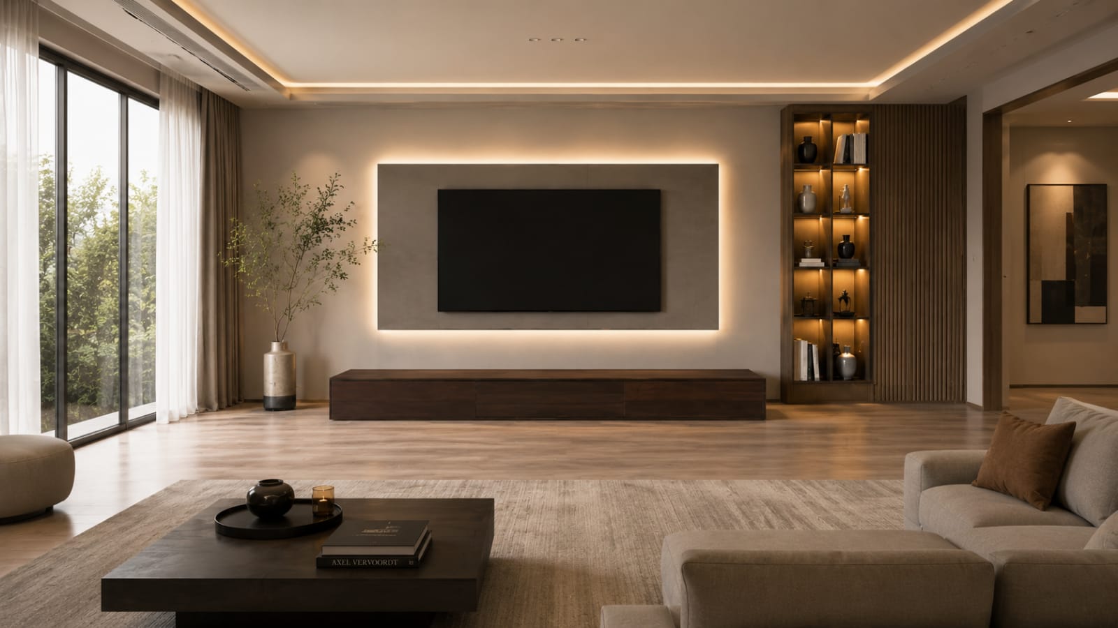 ترابيزة تلفزيون 240×36سم-بنى RA-U92