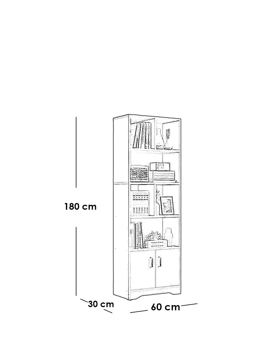 مكتبة مودرن 60×180سم-بني  RA-mk100