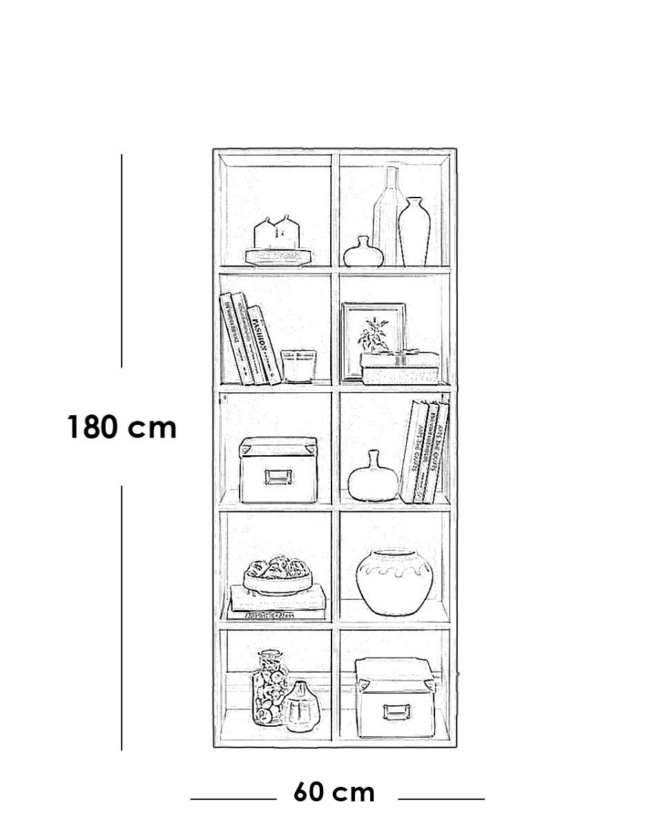مكتبة مودرن 60×180سم-أبيض RA-mk101