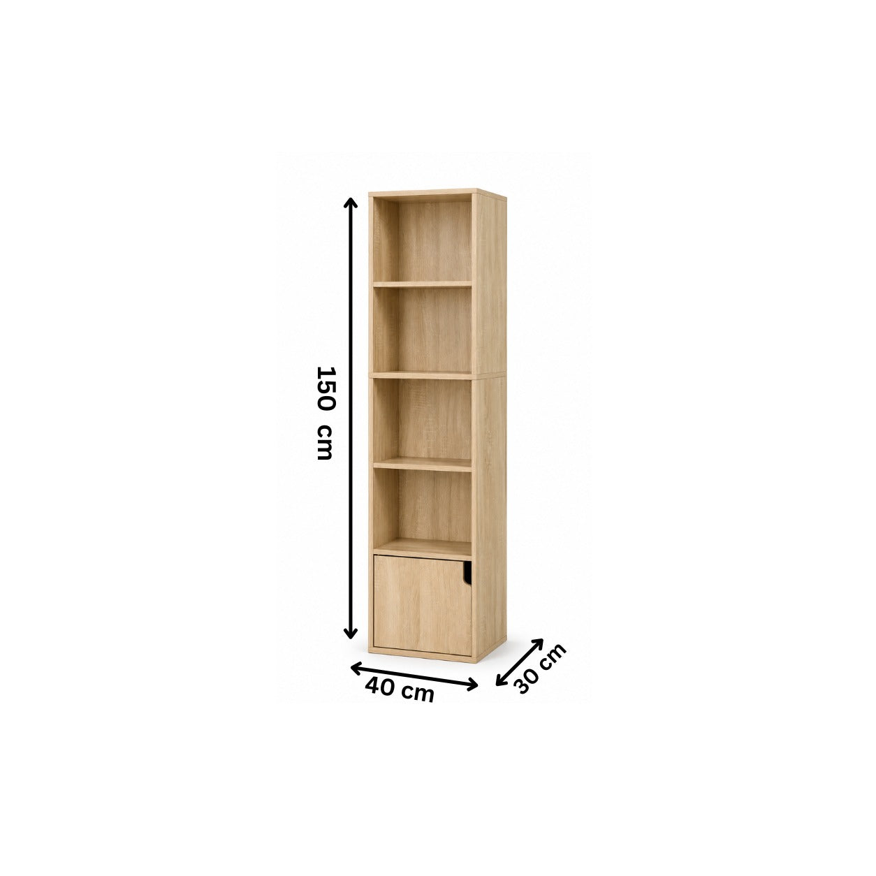 Modern Desk Bookcase 40x150cm - Wood RA-mk90