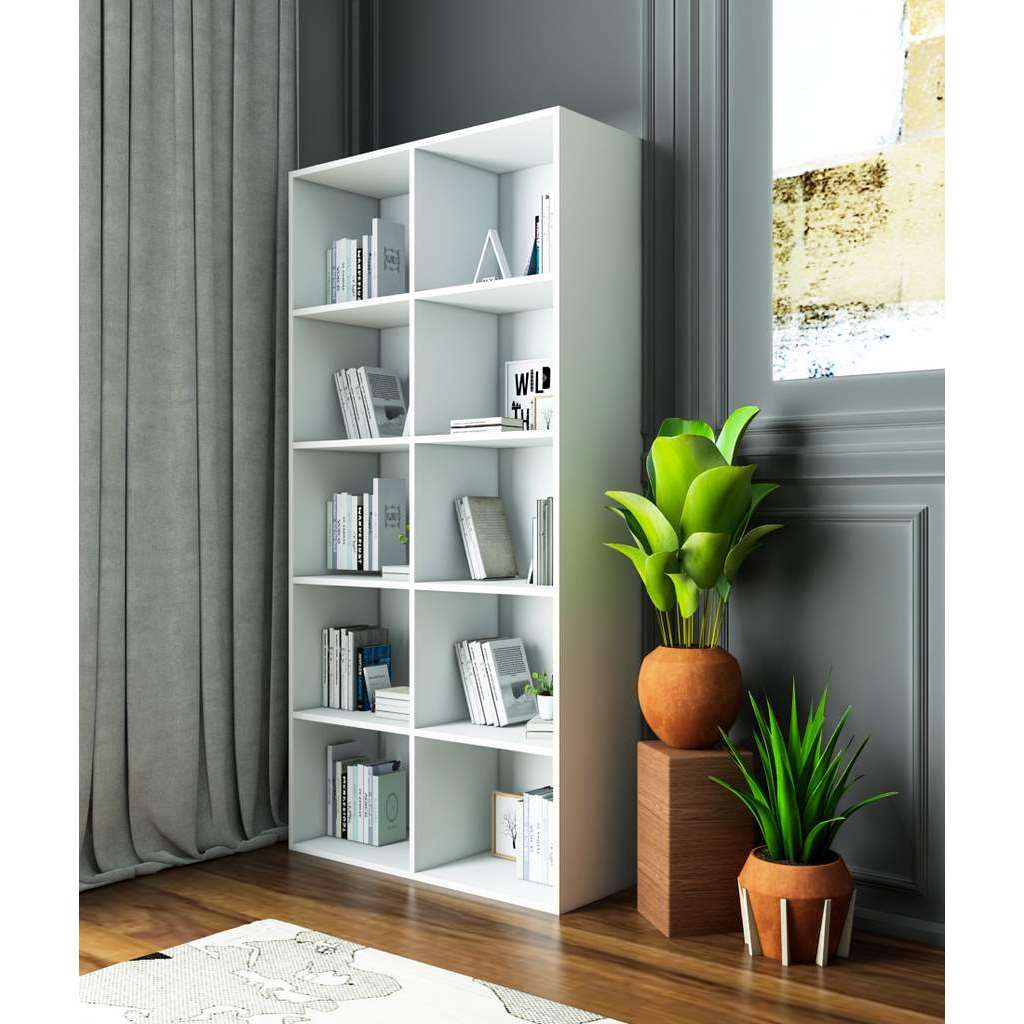 مكتبة مودرن 80×160سم-أبيض RA-mk94