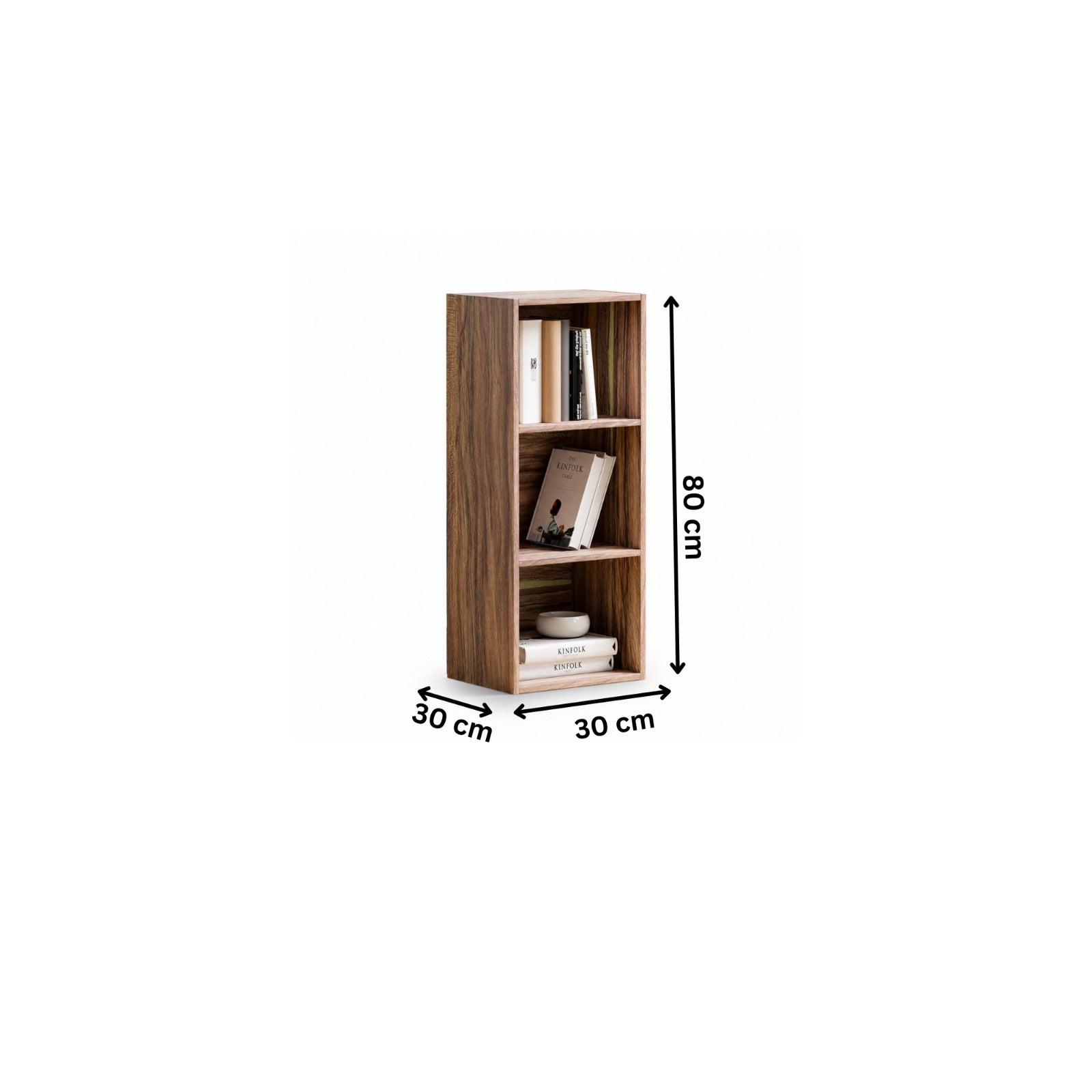 Modern Bookcase 30x80cm - Brown RA-mk96