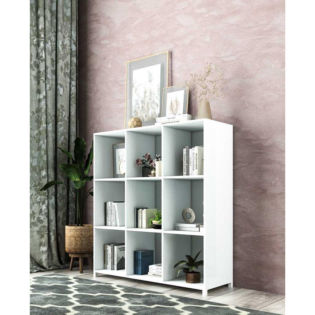 مكتبة مودرن 80×85سم-أبيض RA-mk97