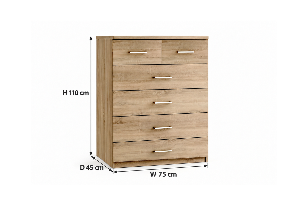 Modern Drawer Unit 75×45 cm - Beige RA142