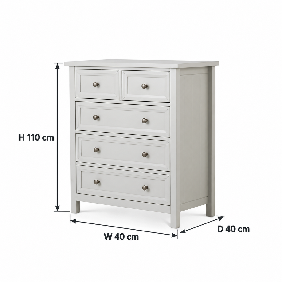 Modern Drawer Unit 75×45 cm - Grey RA153
