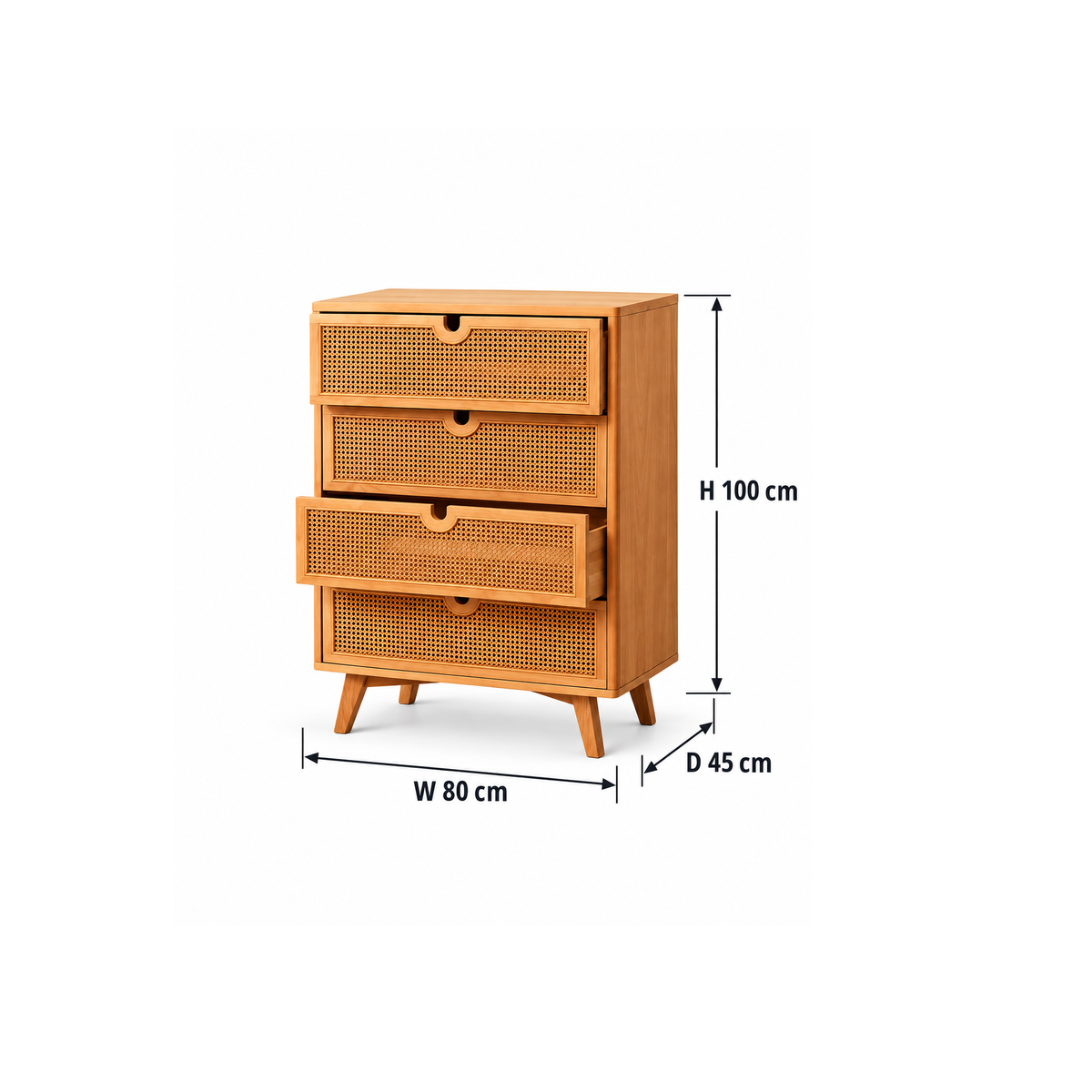 Modern drawer unit 80x45cm - Brown RA155