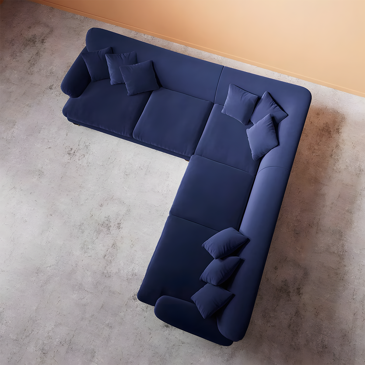 Modern Corner Sofa 270×110 cm  Navy Blue RA-Sf332