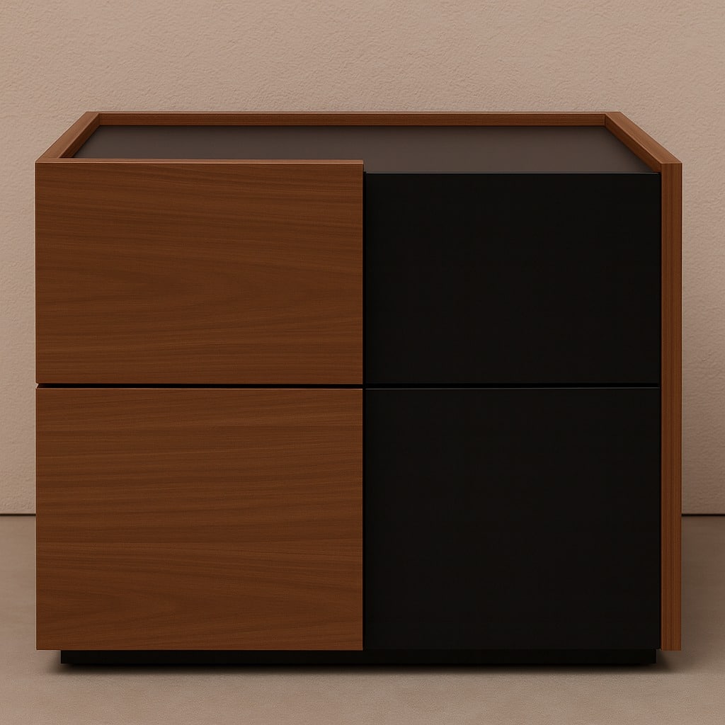 Modern nightstand 55x45cm - Brown x Black RA-CO35