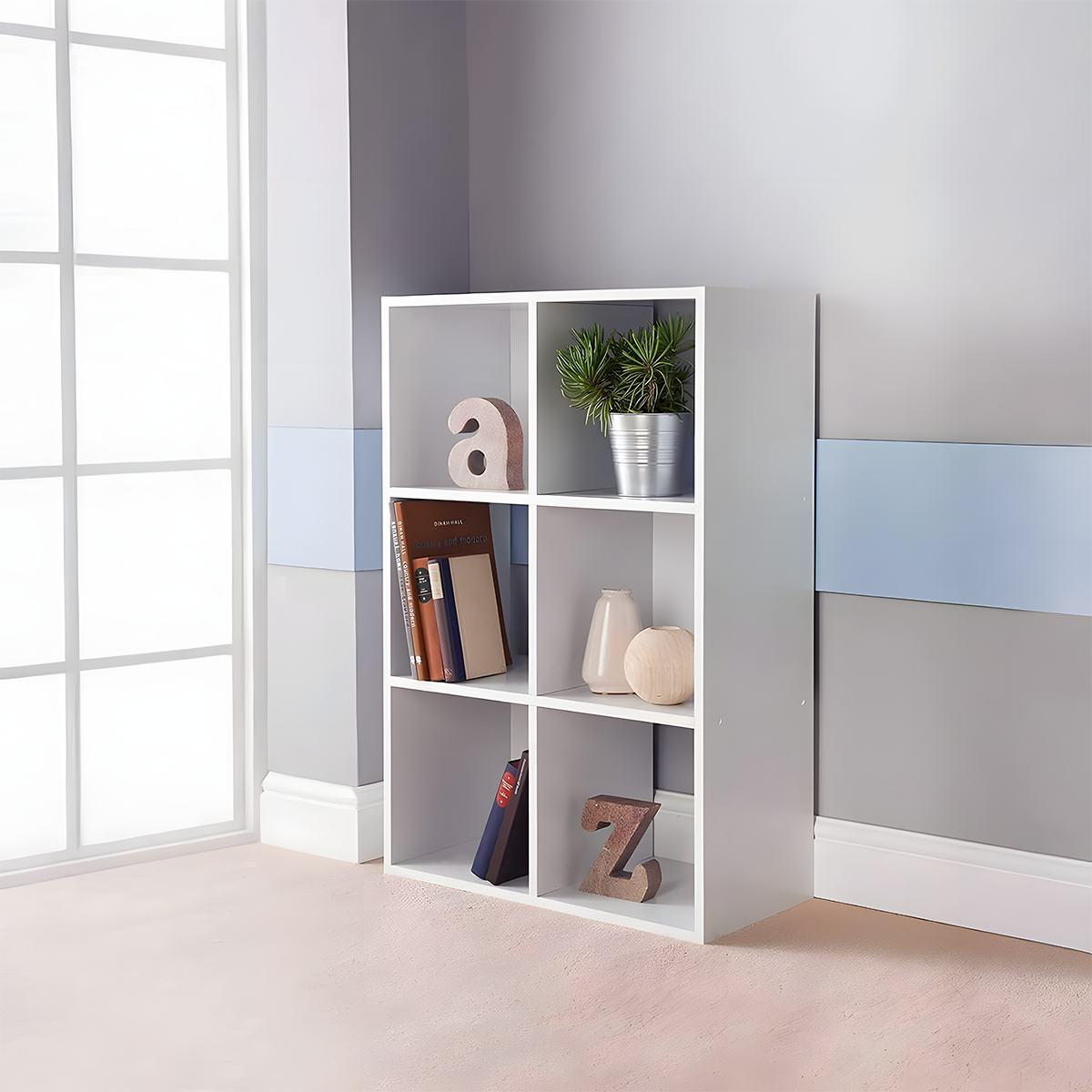 Modern Bookcase 60x90cm - White RA-mk86