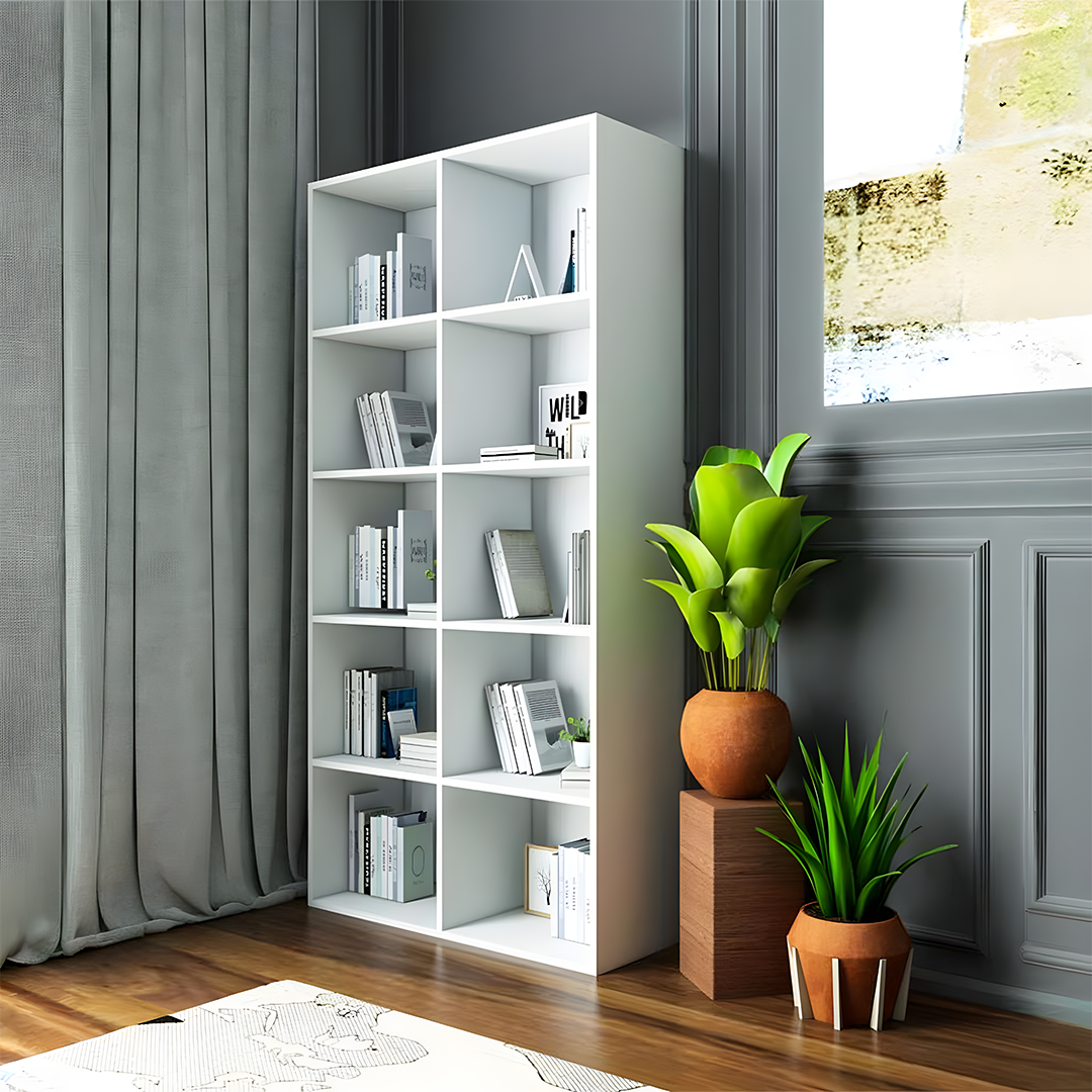 مكتبة مودرن 80×160سم-أبيض RA-mk94