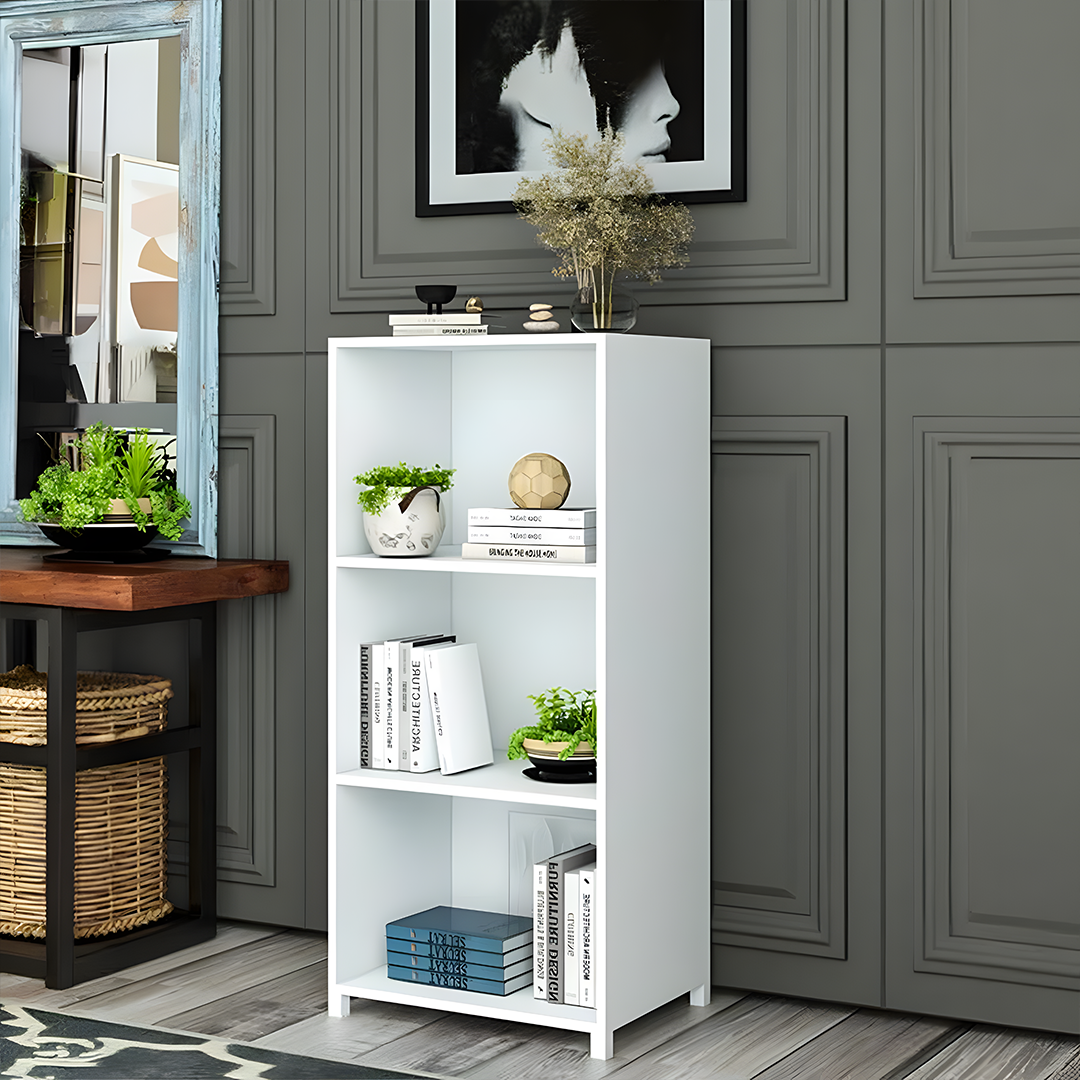 Modern Bookcase 40x85cm - White RA-mk95
